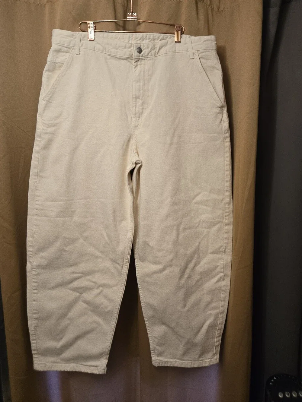 Cream Barrel Jeans